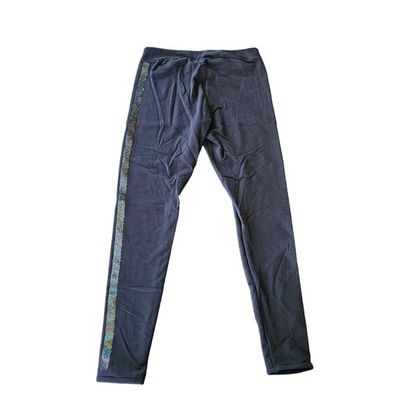 Nwt Children's  Place Girls Sequined Striped black Leggings sz 7/8 - Picture 3 of 10